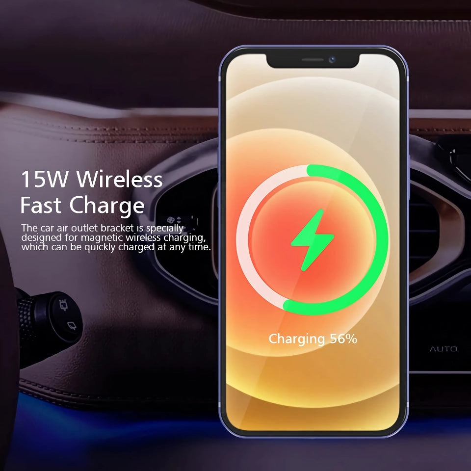 15W Magnetic Wireless Car Charger Mount