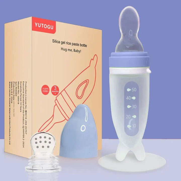 Dolphin-Themed Baby Feeding Spoon with Cereal Dispenser