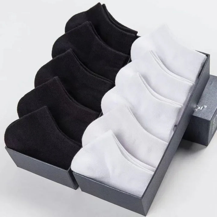 Breathable Ankle Socks - 5/10 Pairs Low-Cut Cotton Sport Socks