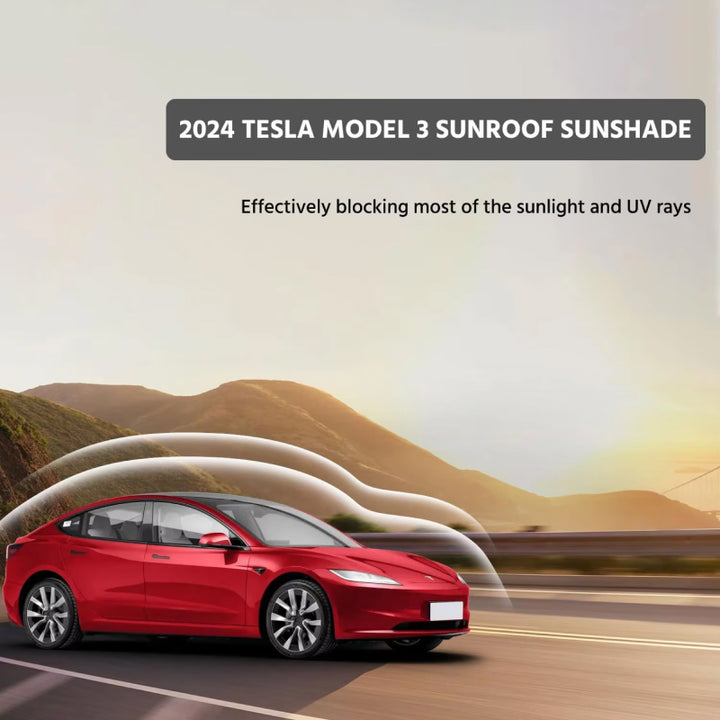 Tesla Model 3 Sunroof and Rear Window Sunshade