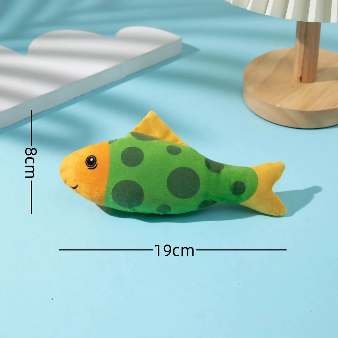 Catnip Fish Toy – Cartoon Fish Shape with Cat Grass for Playful and Healthy Biting