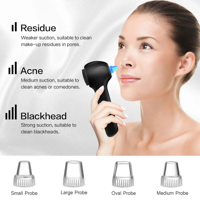 Electric Facial Cleansing Brush with Blackhead Remover and Pore Vacuum Cleaner