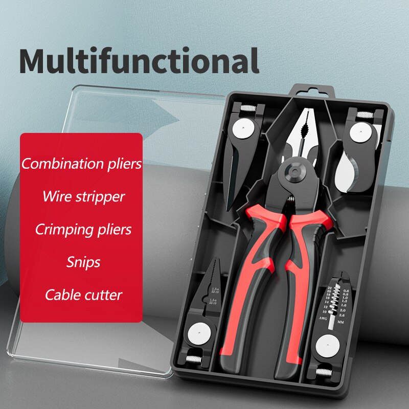 5-in-1 Electrician's Multifunctional Tool Kit with Easy Swap Attachments