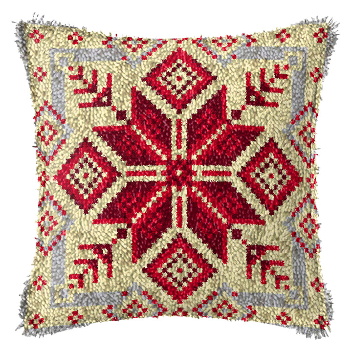 Diy Handmade Christmas Cushion Wool Embroidered Pillow Material Package