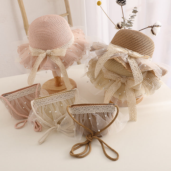 Straw Hat Handbag Set