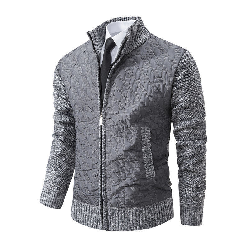 Men's Sweater Jacket Men's Coat Stand-up Collar Slim Fit Casual Fashion Knitwear