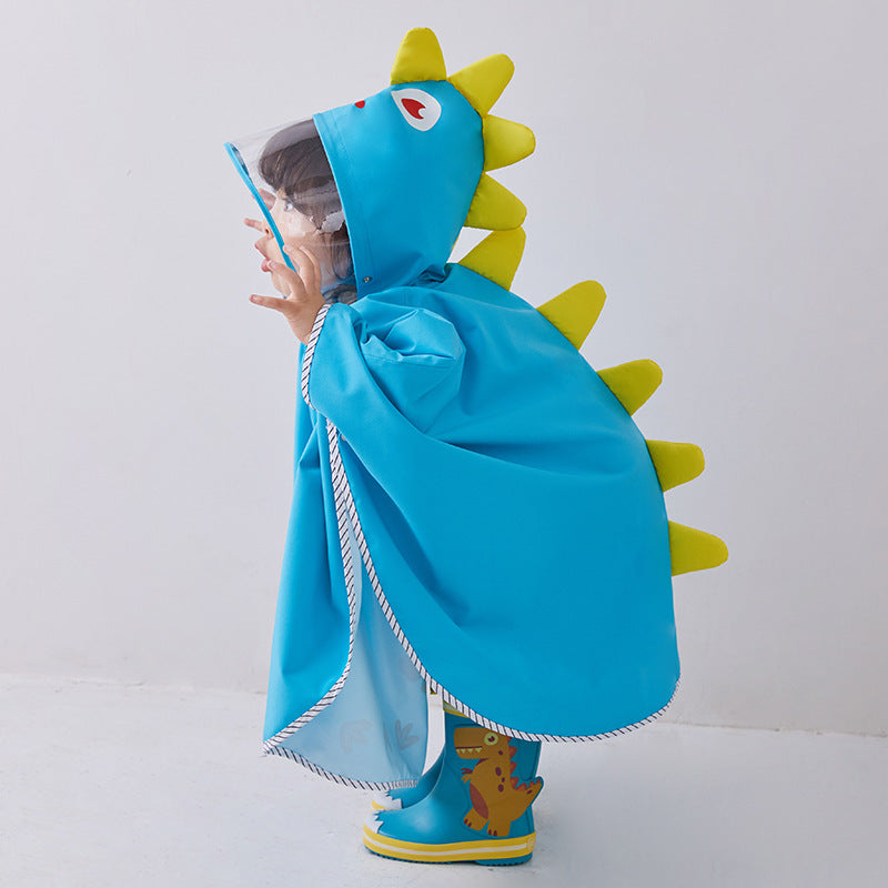 Kids' Dinosaur Themed Waterproof Rain Poncho