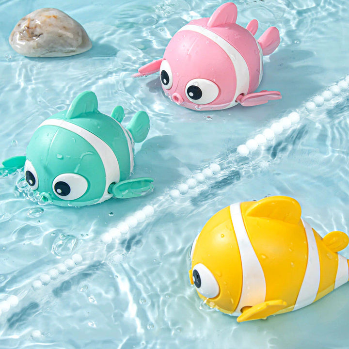 Cartoon Fish Wind-Up Bath Toy for Toddlers