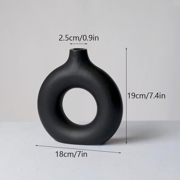 Minimalist Circular Ceramic Vase