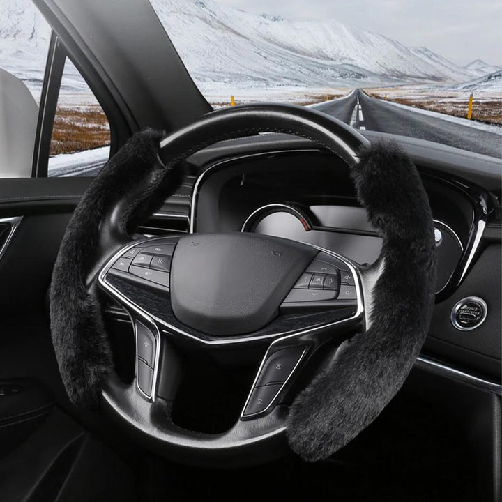 Plush Winter Steering Wheel Cover