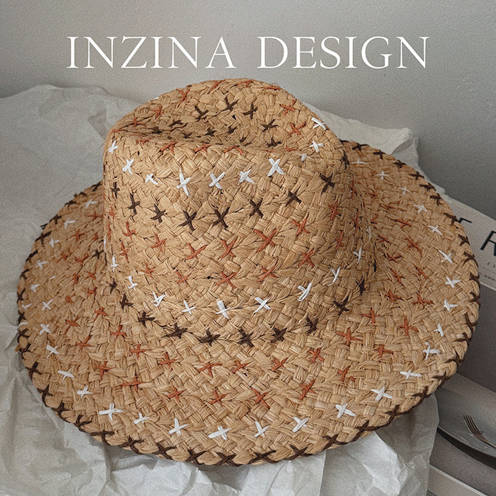 Retro Personality Western Cowboy Style Straw Hat