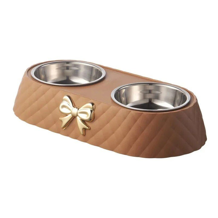 Chic Bow-Tie Dual Pet Bowl