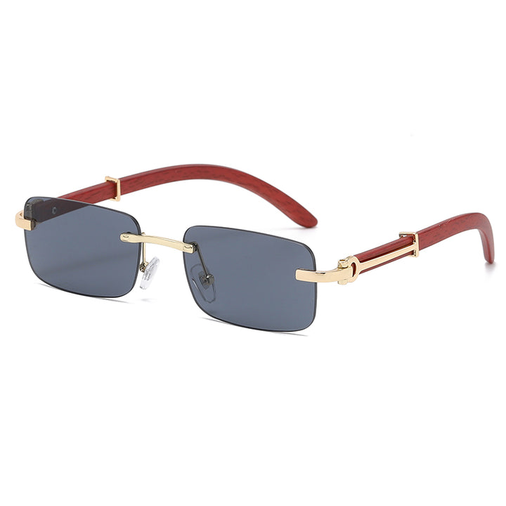 Retro Wooden Frame Sunglasses