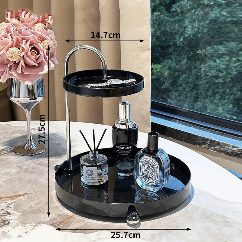 Elegant 2-Tier Makeup Organizer