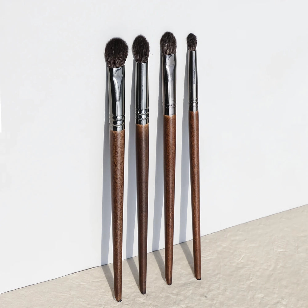 4Pcs Premium Goat Hair Makeup Brush Set