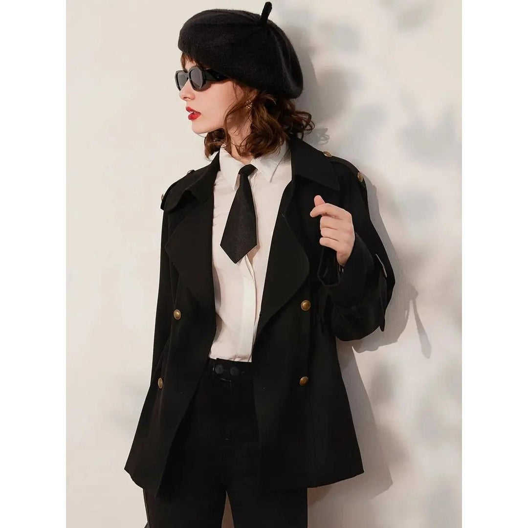 Elegant Double Breasted Women's Trench Coat