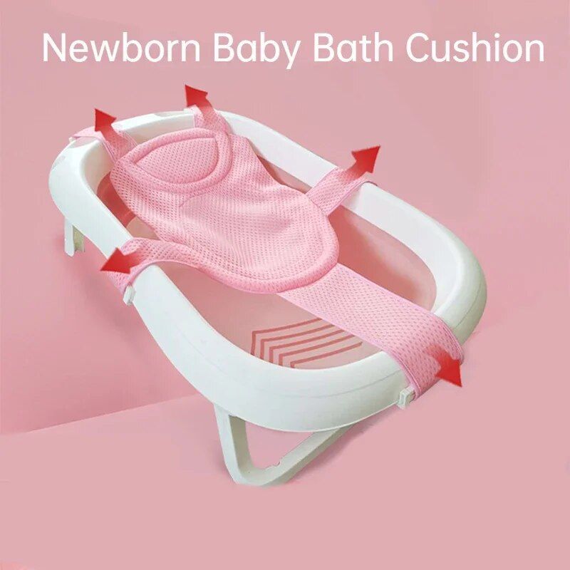 Newborn Adjustable Cross-Shaped Anti-Slip Bath Cushion