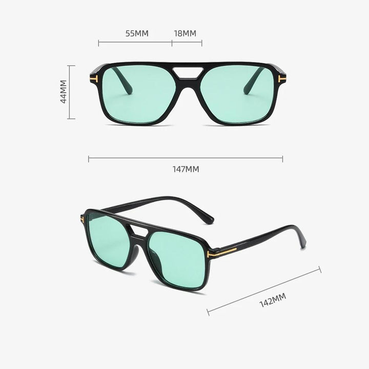 Fashion Square Rivet Sunglasses