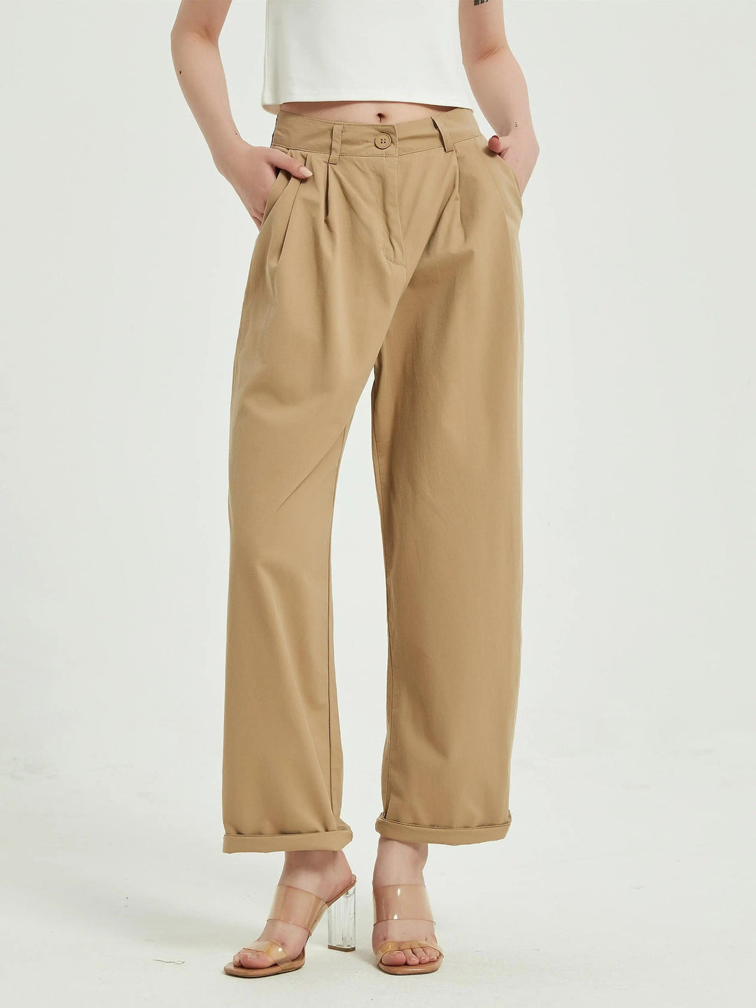 Vintage High Waist Wide Leg Pants for Stylish Women