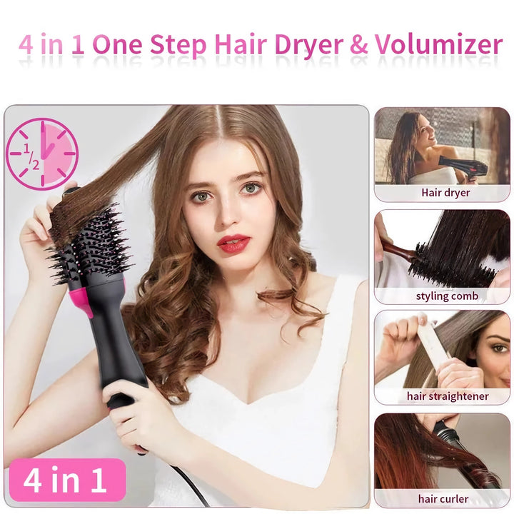 4-in-1 Volumizer & Hot Air Brush Hair Dryer