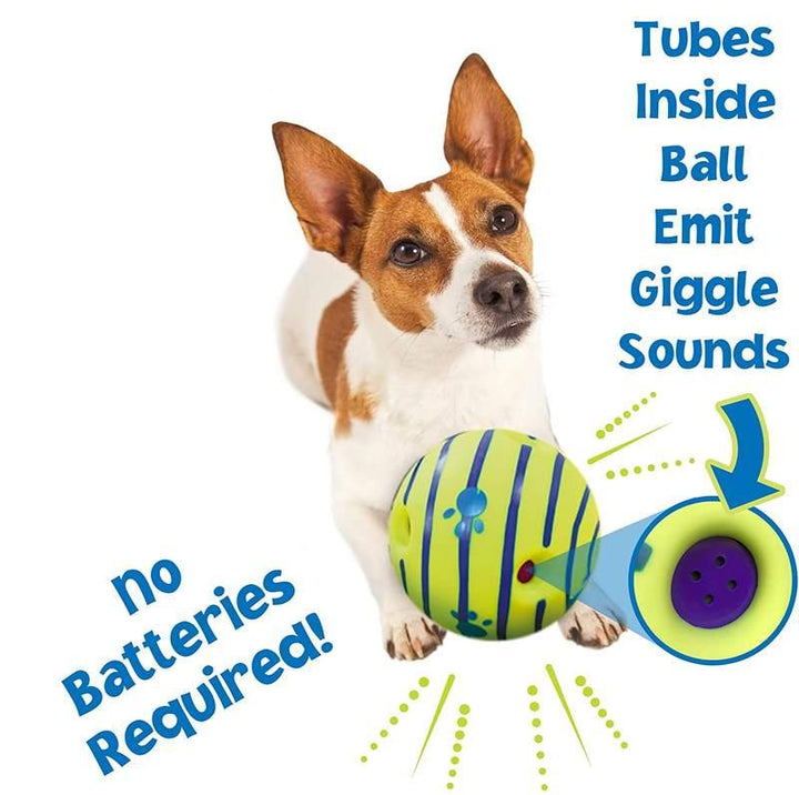 Interactive Giggle Ball Toy for Dogs - Teeth Cleaning, Bite-Resistant & Sound Making