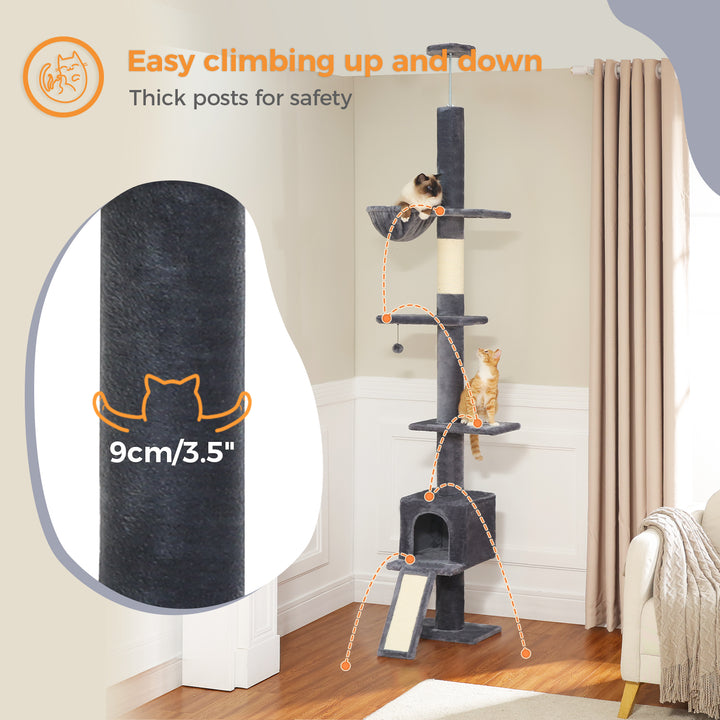 5-Tier Floor to Ceiling Cat Tree Tower