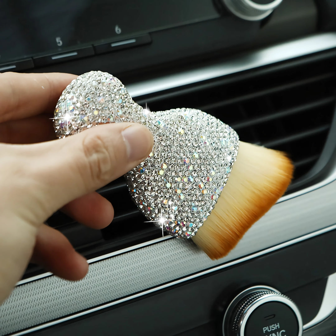 Luxury Rhinestone Car Detail Brush – Shiny Cleaning Tool