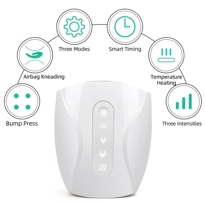 Wireless Hand Massager with Heat Compression and Air Kneading