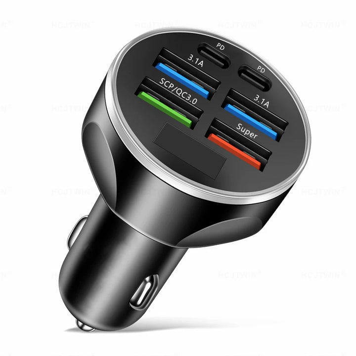 6-in-1 Fast Car Charger Adapter