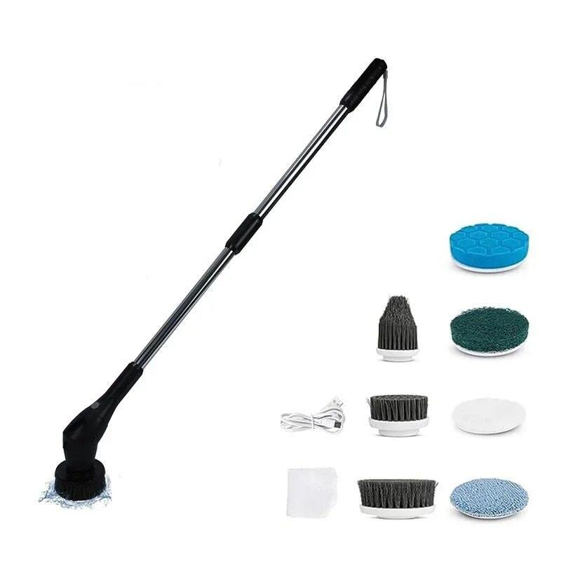 8-in-1 Multifunctional Electric Spin Cleaning Brush with LED Night Light