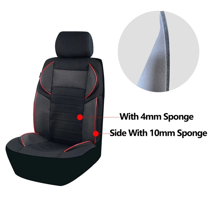 Universal 4MM Sponge Car Seat Covers with 5D Design – Fits Most Cars, Trucks & SUVs