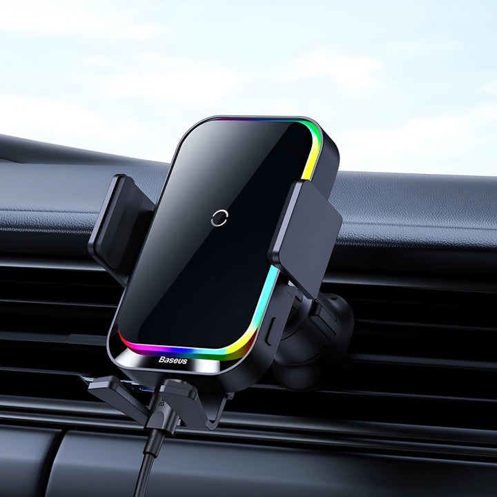 Infrared RGB Wireless Car Charger and Phone Holder