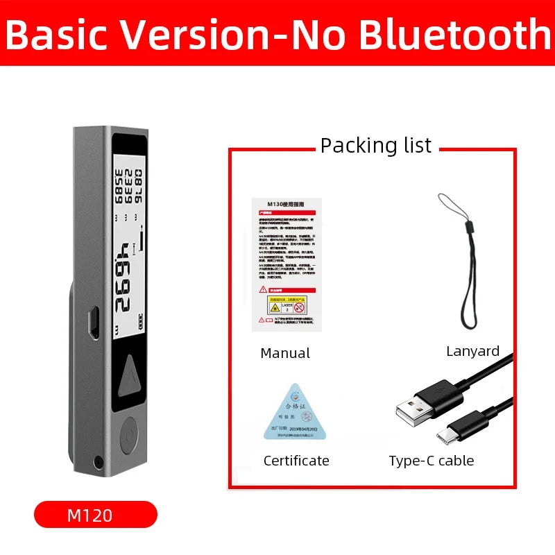 Compact Bluetooth Laser Distance Meter with Advanced Measuring Capabilities