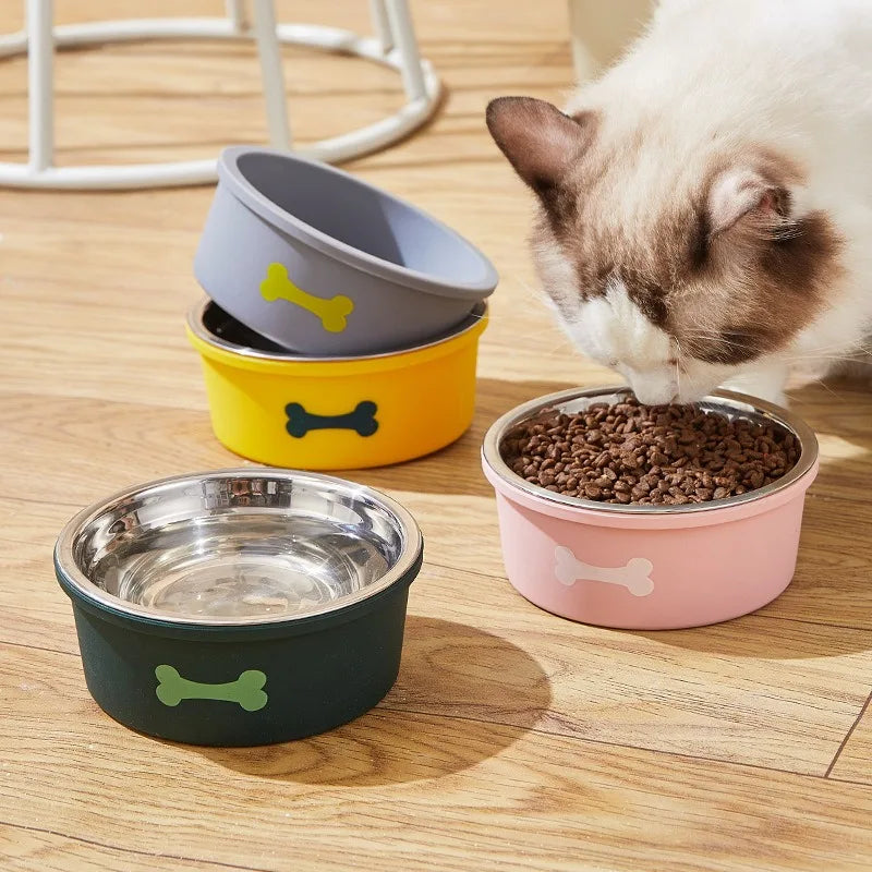 Cute Silicone Non-Slip Pet Bowl for Dogs and Cats