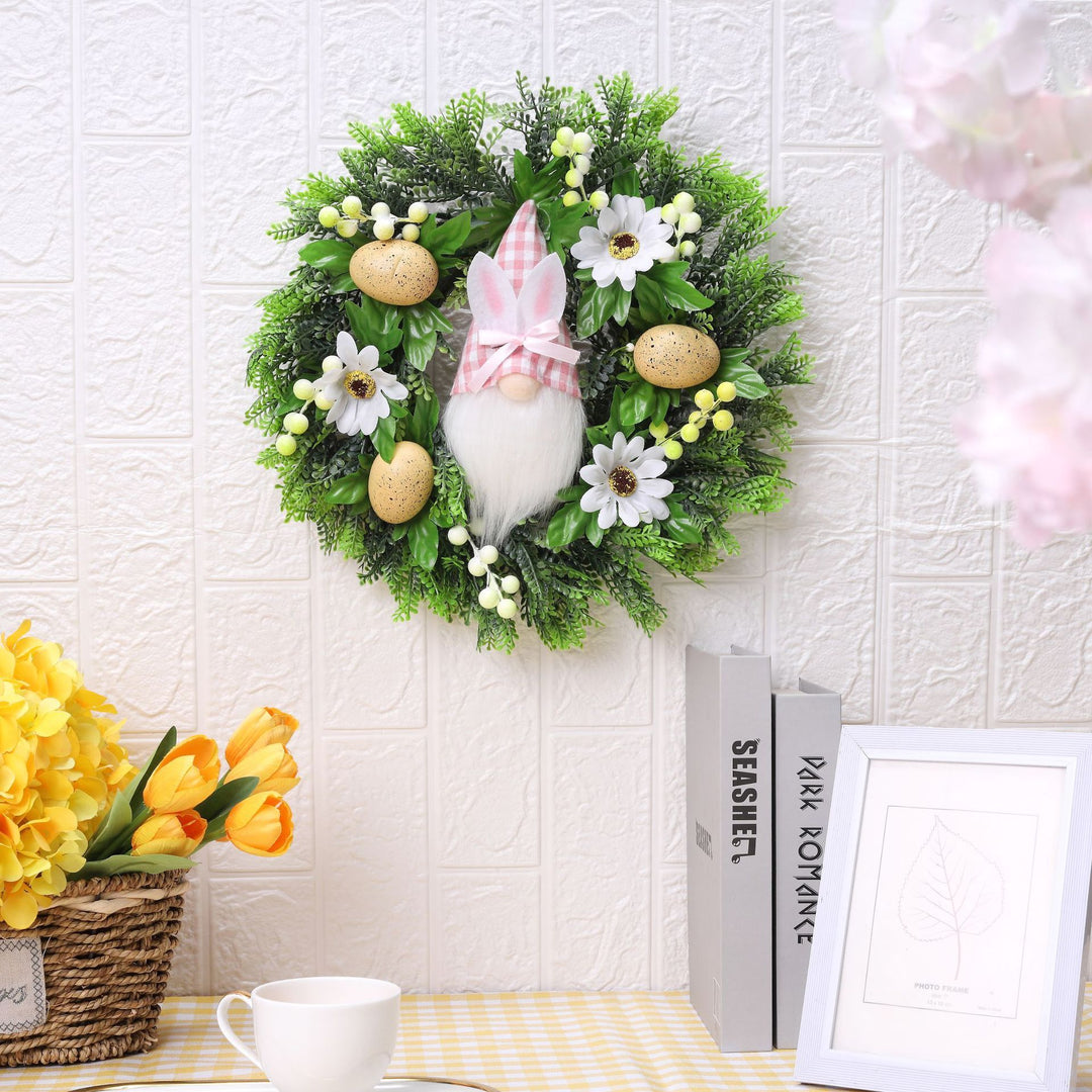 Easter Garland Door Hanging Rattan Egg Rabbit