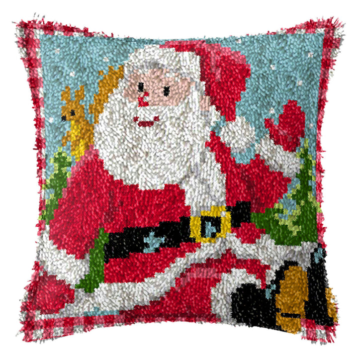 Diy Handmade Christmas Cushion Wool Embroidered Pillow Material Package