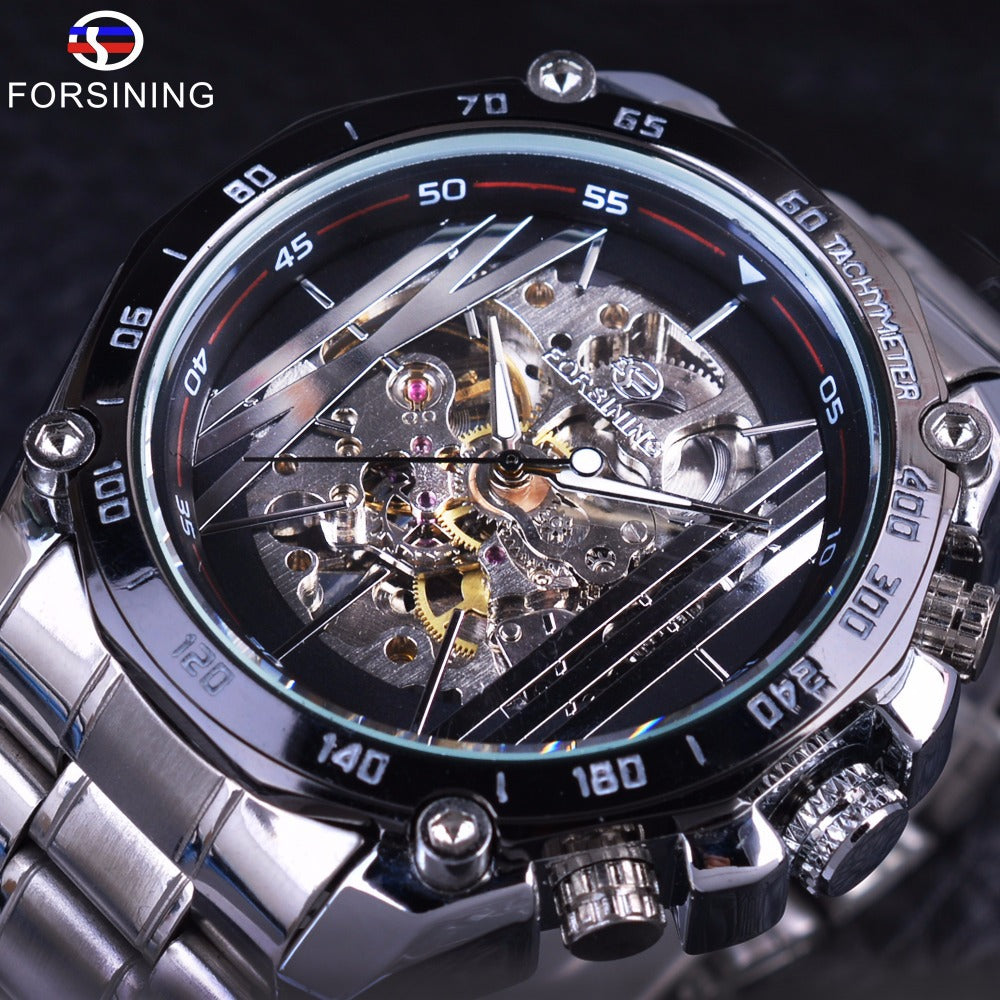 European American Style Men's Fashion Casual Hollow Mechanical Watch Movement