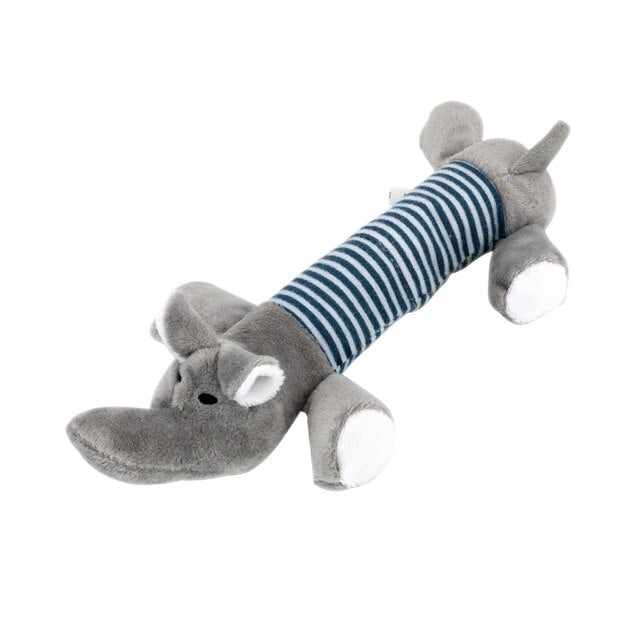 Durable Squeaky Plush Dog Toy for Teeth Cleaning and Play