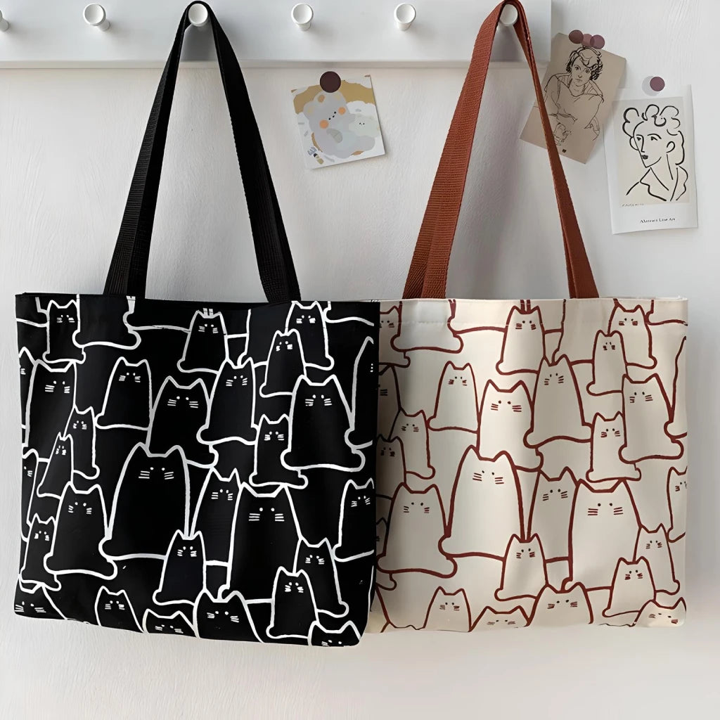 Cat Canvas Handbag