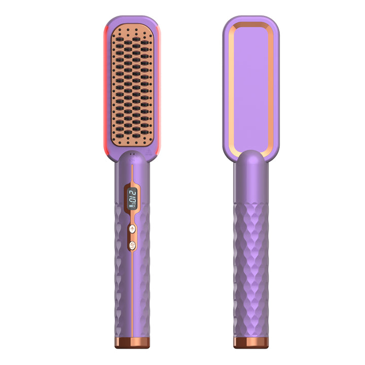 2-in-1 Hot Comb and Straightening Brush