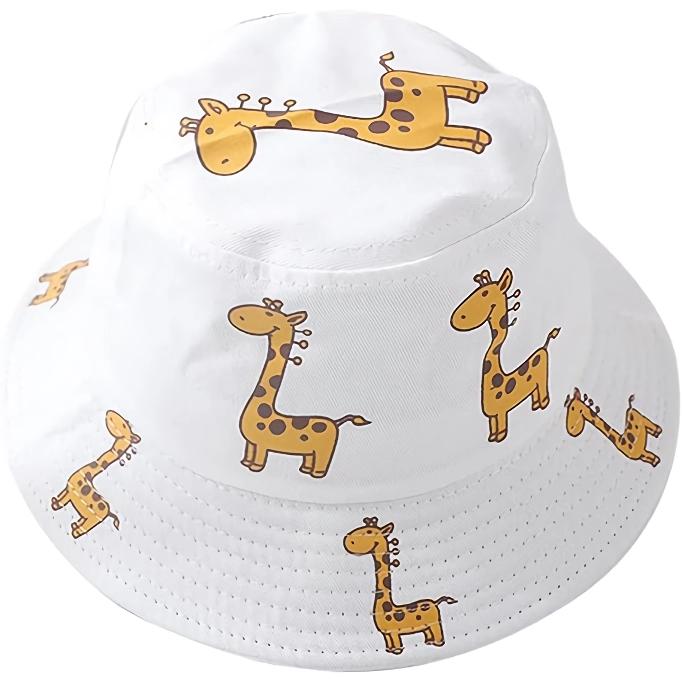 Cartoon Giraffe Bucket Hats for Kids