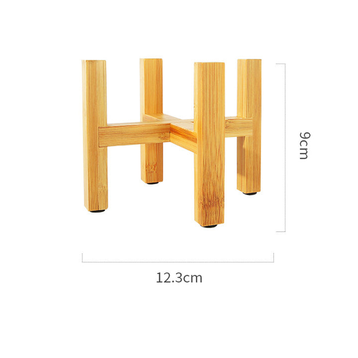 Adjustable Bamboo Plant Stand with Tray