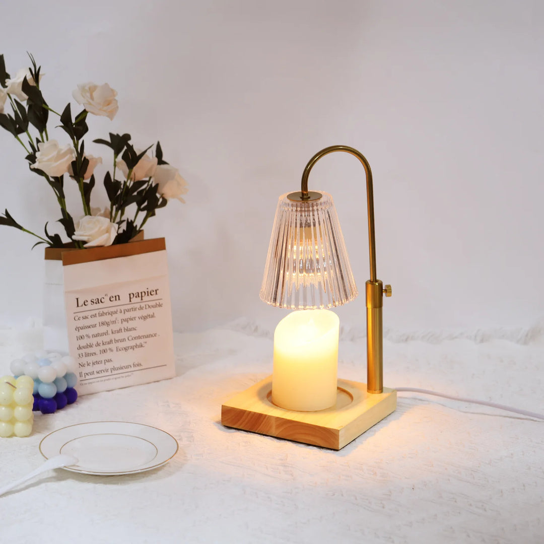 Retro Candle Warmer Lamp with LED Dimming Aromatherapy