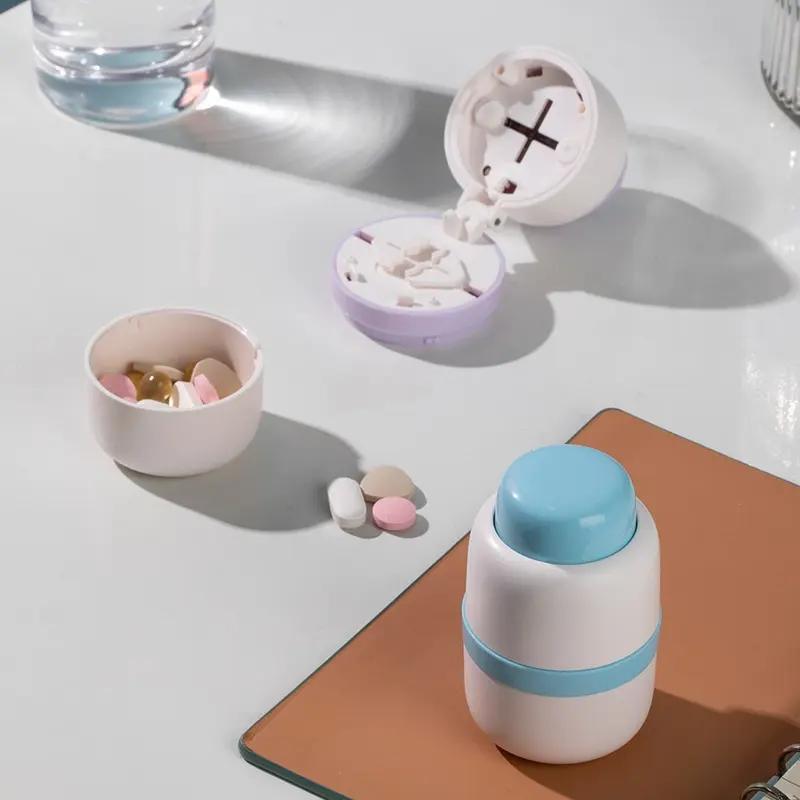 Portable 2-in-1 Pill Box with Pill Cutter