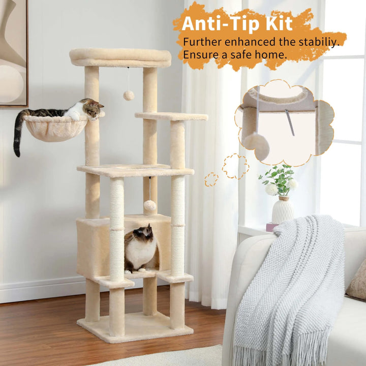 Multi-Level Cat Tree with Condo and Scratching Posts