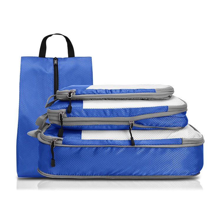 Travel Portable Compression Packing Cubes & Shoe Bags Set