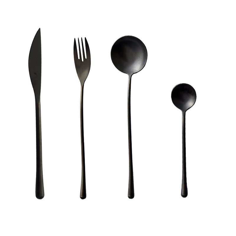 Japanese Retro Black Cutlery Set