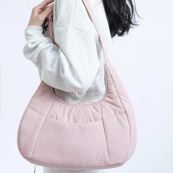 Chic Half Moon Puffer Shoulder Bag