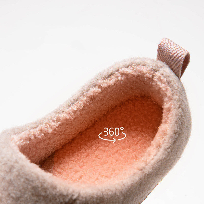 Home Bag And Home Indoor Wooden Floor Non-slip Plush Warm Slippers