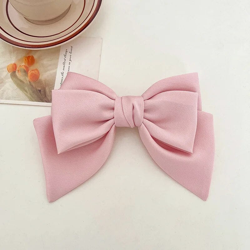 Fashionable Satin Bow Hairpin Hairclip